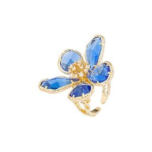 Eye Candy LA Luxe Collection Kobal cubic zirconia flower ring NIB